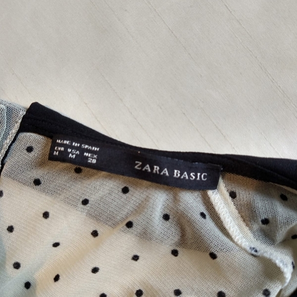 Zara Tulle Polka Dot Blouse - Picture 7 of 8